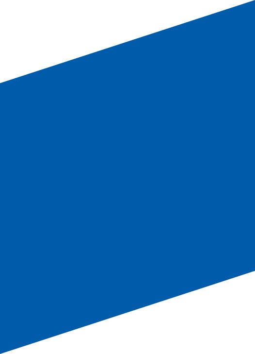 blue diagonal banner